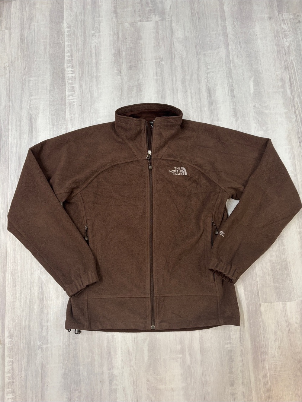 The North Face Windwall Men’s Brown Full-Zip Fleece Jacket Medium